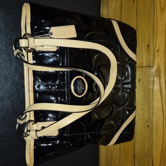 Coach patent leather tote. PRE-LOVED. - Picture 2 of 16
